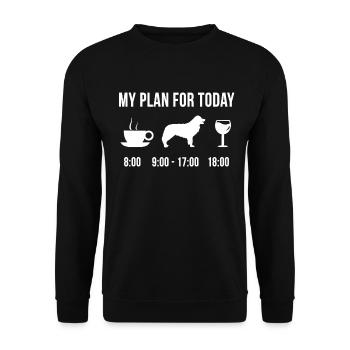 Haustier Border Collie Hund Süß Welpe Frauchen My - Unisex Pullover - Schwarz - Vorne - Alina (178cm) & Michal (187cm)
