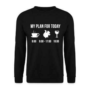 Drôle Écureuil Mignon Animal Gardien du Zoo Plan - Sweat-shirt Unisexe - noir - Devant - Alina (178cm) & Michal (187cm)