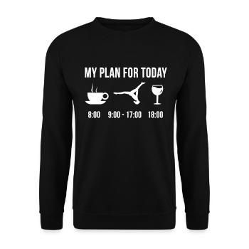 Drôle Power Tumbling Gymnastique Gymnaste Plan For - Sweat-shirt Unisexe - noir - Devant - Alina (178cm) & Michal (187cm)
