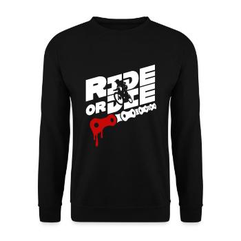 Ride or Die - Fahrrade - Bike - Unisex Pullover - Schwarz - Vorne - Alina (178cm) & Michal (187cm)