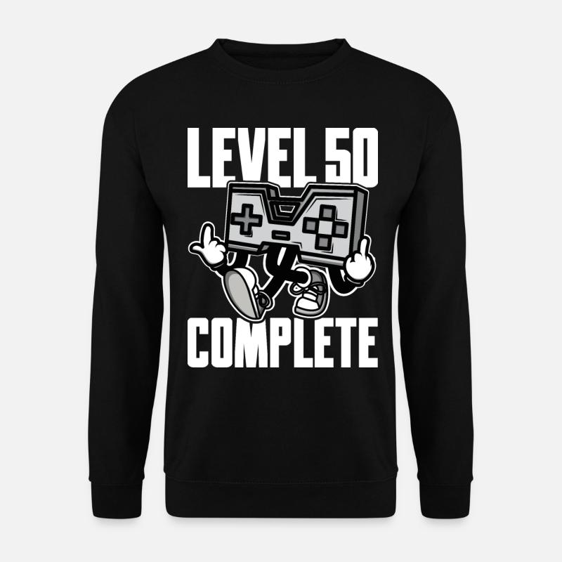 Level 50 Complete Geburtstagsgeschenk 50 Jahre - Unisex Pullover - Schwarz