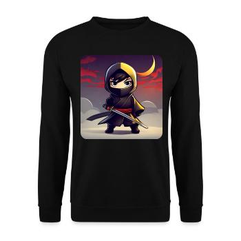 Mignon Anime Ninja - Sweat-shirt Unisexe - noir - Devant - Alina (178cm) & Michal (187cm)