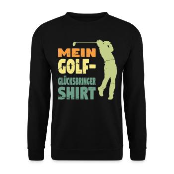 Golfspieler Sport Golfspieler Geschenk - Unisex Pullover - Schwarz - Vorne - Alina (178cm) & Michal (187cm)