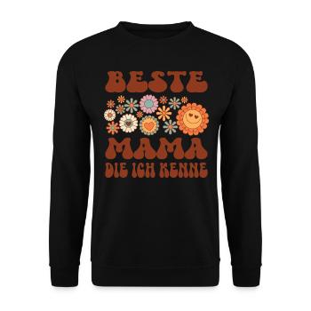 Mama Familie Mutter Geschenk - Unisex Pullover - Schwarz - Vorne - Alina (178cm) & Michal (187cm)