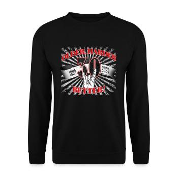 30th birthday of a metal fan - Unisex Sweatshirt - black - Front - Alina (178cm) & Michal (187cm)