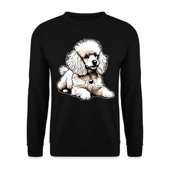 Caniche mignon - Sweat-shirt Unisexe - noir - Devant - Alina (178cm) & Michal (187cm)
