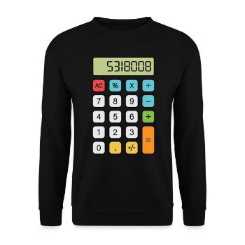 Calculatrice de Boobies - Sweat-shirt Unisexe - noir - Devant - Alina (178cm) & Michal (187cm)