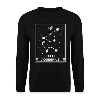Aqueerius Mâle - Sweat-shirt Unisexe - noir - Devant - Alina (178cm) & Michal (187cm)