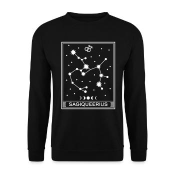 Sagiqueerius Mâle - Sweat-shirt Unisexe - noir - Devant - Alina (178cm) & Michal (187cm)