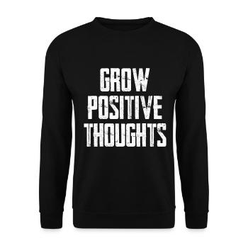 Développer une pensée positive - Sweat-shirt Unisexe - noir - Devant - Alina (178cm) & Michal (187cm)