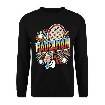 PADELMAN - Unisex Pullover - Schwarz - Vorne - Alina (178cm) & Michal (187cm)