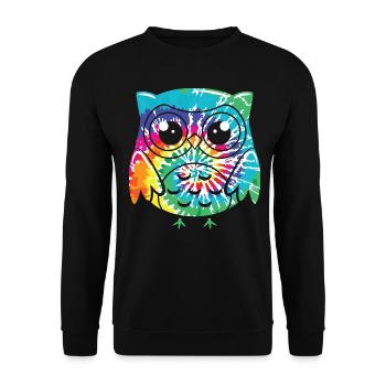 hibou amoureux des animaux hiboux - Sweat-shirt Unisexe - noir - Devant - Alina (178cm) & Michal (187cm)