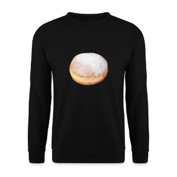 Berliner Pfannkuchen Fasching Geschnek design - Unisex Sweatshirt - black - Front - Alina (178cm) & Michal (187cm)
