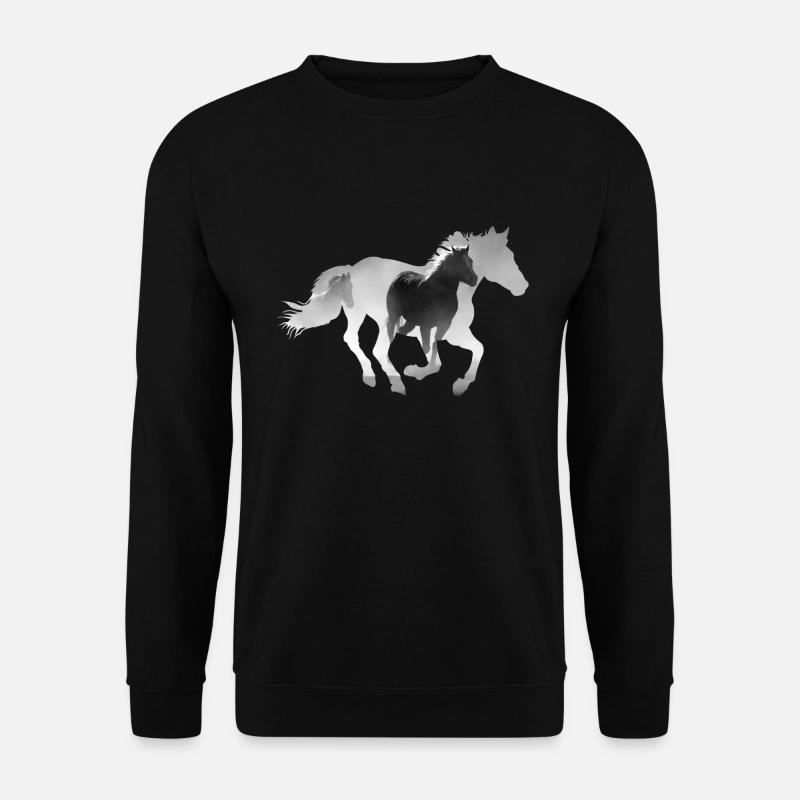 Pferd Galopp - Unisex Pullover - Schwarz