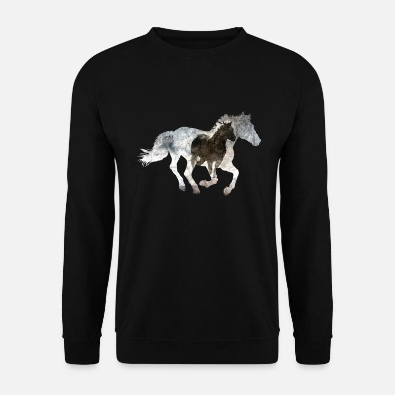 Galloping horse - Unisex Sweatshirt - black