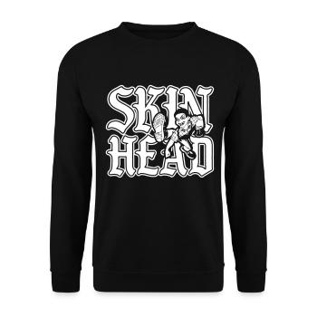 Skinhead (white) - Unisex Pullover - Schwarz - Vorne - Alina (178cm) & Michal (187cm)