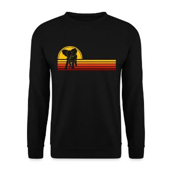 Éléphant - Sweat-shirt Unisexe - noir - Devant - Alina (178cm) & Michal (187cm)