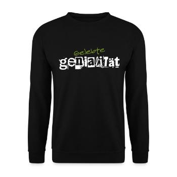 Gelebte Genialität Wissenschaft Erfinder Gewinner - Unisex Pullover - Schwarz - Vorne - Alina (178cm) & Michal (187cm)