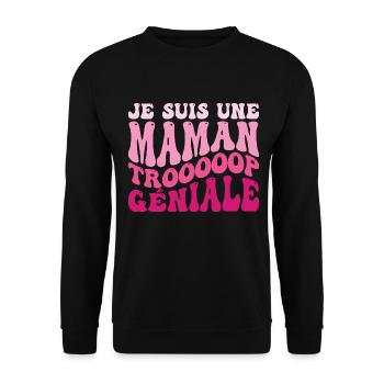 Fête Des Mères Formidable Maman Meilleure Mère - Sweat-shirt Unisexe - noir - Devant - Alina (178cm) & Michal (187cm)