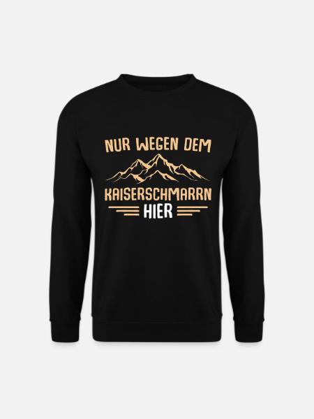 Kaiserschmarrn Berge Spruch Wandern - Unisex Pullover - Schwarz
