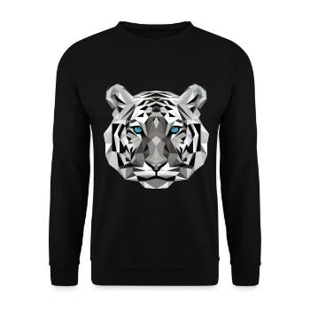 Tiger Polygone - Sweat-shirt Unisexe - noir - Devant - Alina (178cm) & Michal (187cm)