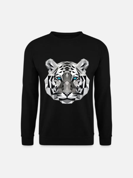 Tiger Polygon - Unisex Sweatshirt - black