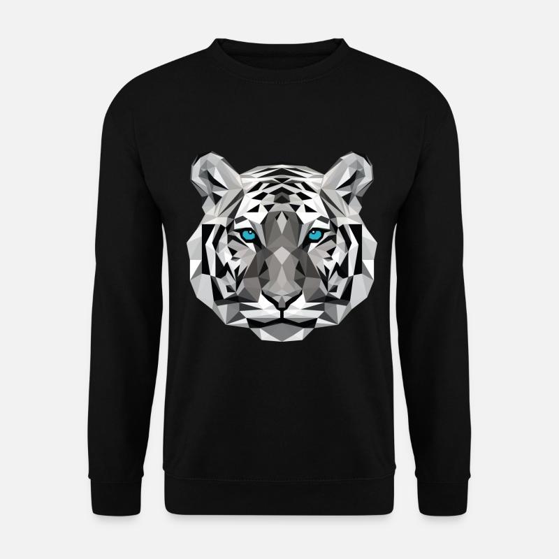 Tiger Polygon - Unisex Pullover - Schwarz