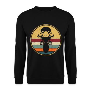 Ornithorynque rétro ornithorynque vintage - Sweat-shirt Unisexe - noir - Devant - Alina (178cm) & Michal (187cm)