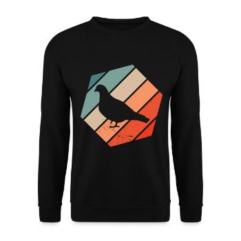 Colombophiles Colombophiles Pigeons voyageurs Oiseaux Élevage de pigeons - Sweat-shirt Unisexe - noir - Devant - Alina (178cm) & Michal (187cm)