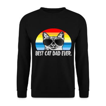 Best cat dad ever best cat dad kitten - Unisex Sweatshirt - black - Front - Alina (178cm) & Michal (187cm)