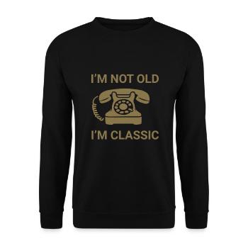 Je ne suis pas vieux, je suis classique - Sweat-shirt Unisexe - noir - Devant - Alina (178cm) & Michal (187cm)