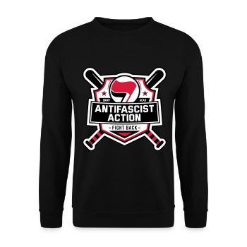ANTIFA – Antifascist Action (II) - Unisex Pullover - Schwarz - Vorne - Alina (178cm) & Michal (187cm)