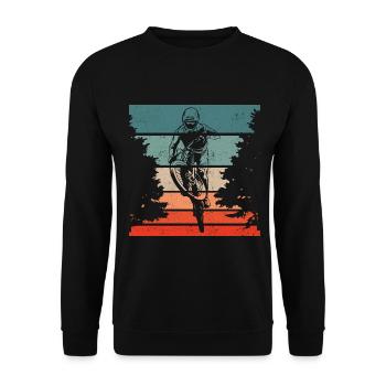 Cross Country MTB Mountain Bike - Unisex Sweatshirt - black - Front - Alina (178cm) & Michal (187cm)