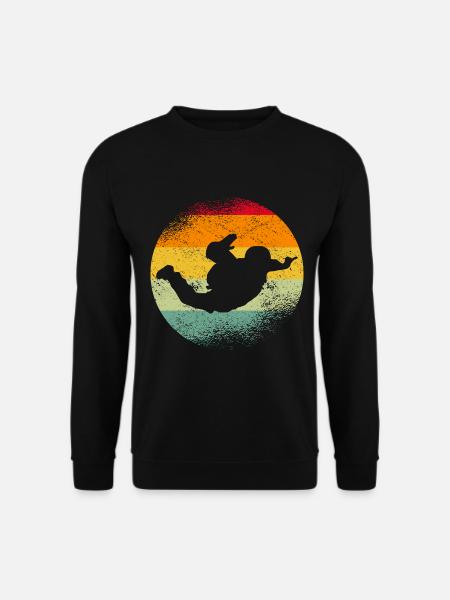 Retro Skydiving Skydivers - Unisex Sweatshirt - black