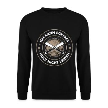 Drechseln Tischler Drechslerei Schreiner Drechsler - Unisex Pullover - Schwarz - Vorne - Alina (178cm) & Michal (187cm)