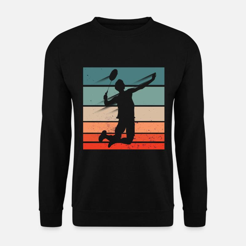 Badminton Player Jump Smash - Unisex Sweatshirt - black