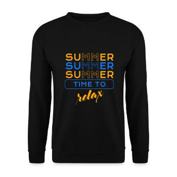 L’heure d’été pour détendre EV - Sweat-shirt Unisexe - noir - Devant - Alina (178cm) & Michal (187cm)