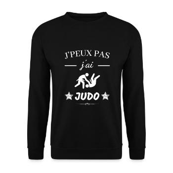 J'peux pas j'ai judo - Sweat-shirt Unisexe - noir - Devant - Alina (178cm) & Michal (187cm)