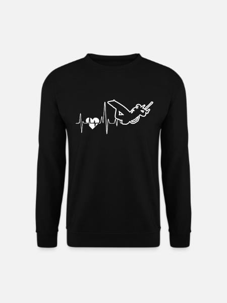 Kiteboarding Heartbeat - Unisex Sweatshirt - black