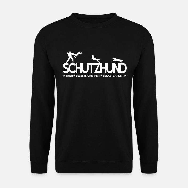 Schutzhund Ausdauer Loyalität Intelligenz Geschenk - Unisex Pullover - Schwarz