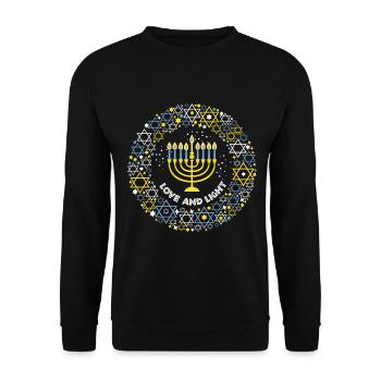 Israel Sayings Flag Gift Idea - Unisex Sweatshirt - black - Front - Alina (178cm) & Michal (187cm)