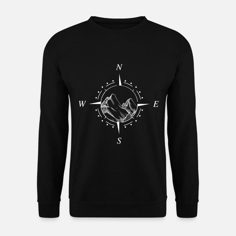 Compass - Mountain - (5) - Unisex Sweatshirt - black