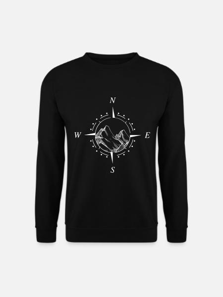Compass - Mountain - (10) - Unisex Sweatshirt - black