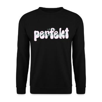 ich bin perfekt hochsensibel (hell) - Unisex Pullover - Schwarz - Vorne - Alina (178cm) & Michal (187cm)