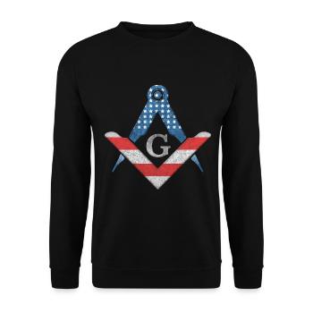 Masonic Freemasonry Fraternal - Unisex Pullover - Schwarz - Vorne - Alina (178cm) & Michal (187cm)