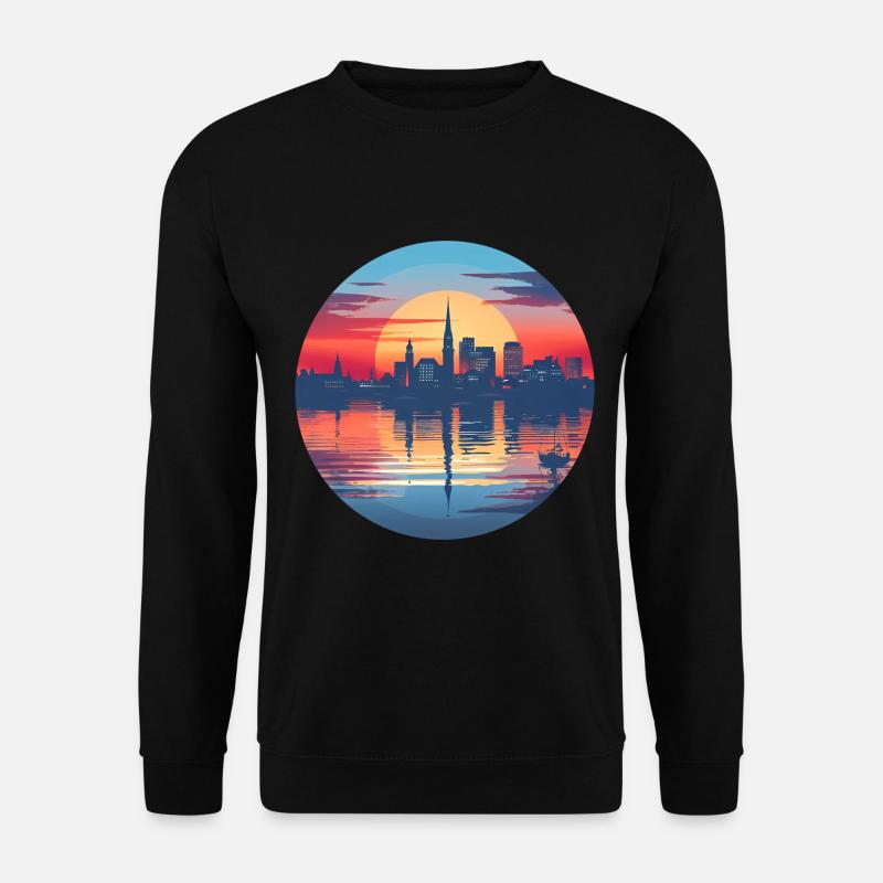 Bremerhaven Skyline - Unisex Pullover - Schwarz