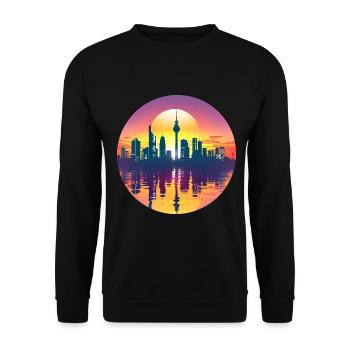Gütersloh Skyline - Unisex Sweatshirt - black - Front - Alina (178cm) & Michal (187cm)