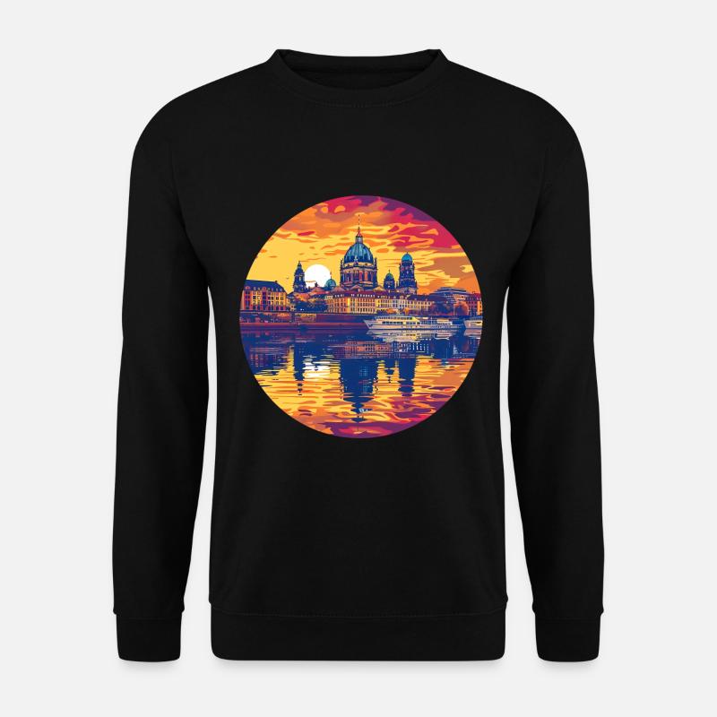 Dresden Skyline - Unisex Pullover - Schwarz
