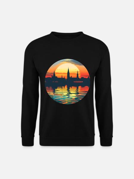 Göttingen Skyline - Unisex Pullover - Schwarz