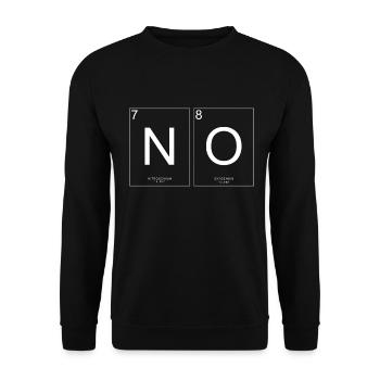NO - NITROGENIC OXYGENIUM (WHITE) - Unisex Sweatshirt - black - Front - Alina (178cm) & Michal (187cm)